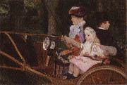Mary Cassatt A Woman and a Girl Driving painting
